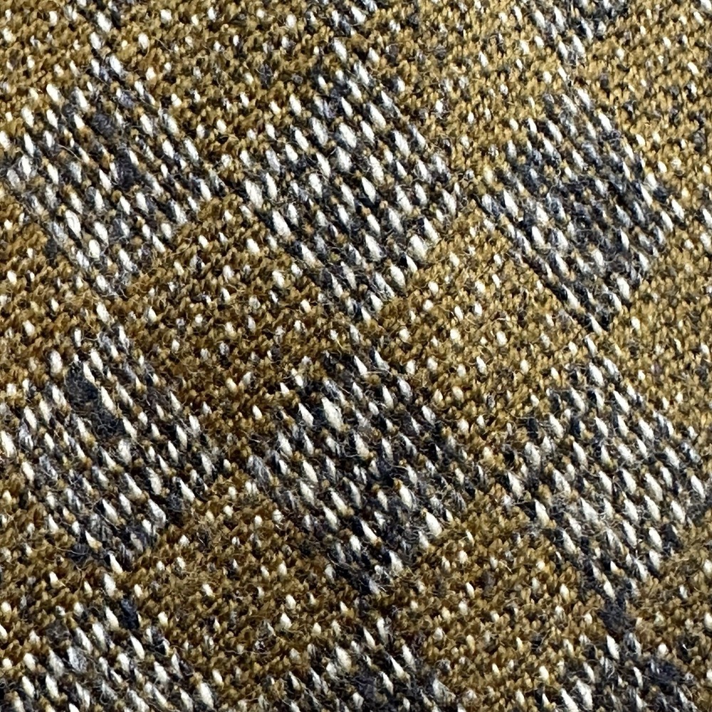 Ermenegildo Zegna Wool Silk Check Plaid Tie Brown Textured Italy NWOT 57x3.75in - Picture 2 of 8